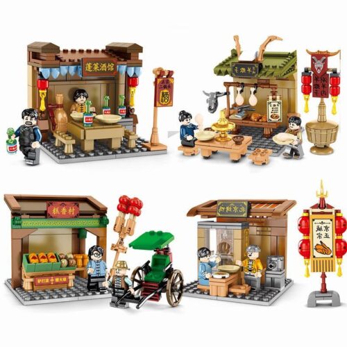 Bộ đồ chơi SEMBO 601601 Quán Rượu Bồng Lai, bộ lắp ghép Tiệm Rượu Cổ Phong, đồ chơi mô hình Phố Cổ Bắc Kinh, đồ chơi xây dựng Cửa hàng truyền thống Trung Quốc, giá tốt cho bé trai bé gái 6 tuổi.
