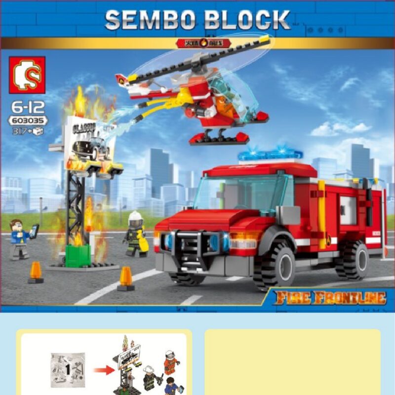 Sách Hướng Dẫn Lắp Ráp Xe Cứu Hỏa và Trực Thăng Chữa Cháy SEMBO 603035, Hướng dẫn lắp ráp SEMBO 603035 Máy Bay Chữa Cháy PDF gốc chất lượng cao