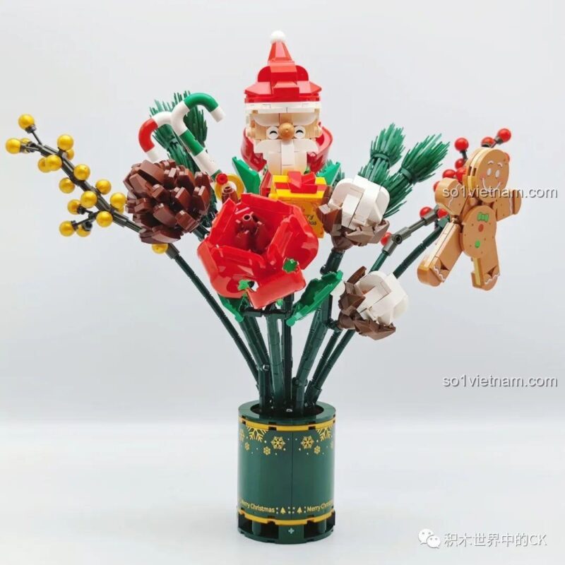 Bó Hoa Giáng Sinh 05026 SEMBO, mô hình hoàn chỉnh, chi tiết tinh xảo
