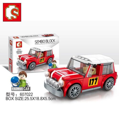 Bộ lắp ghép Xe BMW MINI Cooper SEMBO 607022. Đồ chơi mô hình xe đua cổ điển cho bé trai 6 tuổi, giá rẻ.