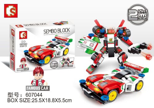 Bộ đồ chơi Sembo 607044 Xe đua Sonic Saber và Robot Biến hình, 205 mảnh ghép, dành cho bé trai 6 tuổi, giá tốt.