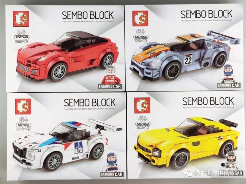 Bộ lắp ghép xe đua SEMBO Famous Car series 607049-607052, đồ chơi mô hình xe thể thao cho bé trai 6 tuổi, giá tốt