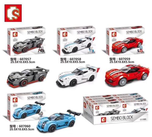 Bộ đồ chơi lắp ráp SEMBO 607057 Siêu xe Lamborghini Veneno giá tốt, hộp sản phẩm cho bé trai 6 tuổi phát triển tư duy.
