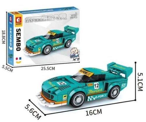 Bộ lắp ghép Xe Đua Porsche 935 K3 SEMBO 607097, đồ chơi mô hình xe đua tỉ lệ 1:30 cho bé trai 6 tuổi, chất lượng cao, giá tốt