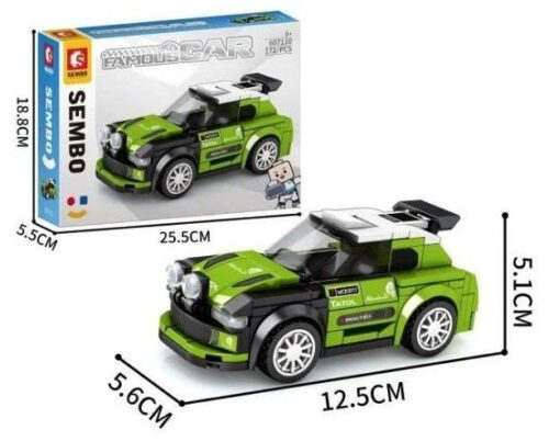 Bộ lắp ráp SEMBO 607110 Xe Đua Rally Citroen C3 màu xanh lá, mô hình xe đua thể thao cho bé trai 6 tuổi, giá tốt.