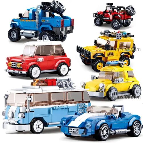 Đồ chơi mô hình Xe hơi Mini Cooper màu đỏ SEMBO 607202A, món quà sáng tạo cho con trai 6 tuổi, chất lượng cao.