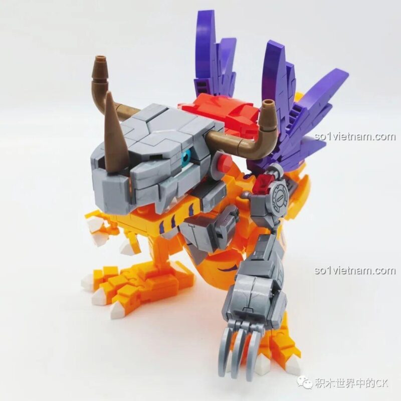 Mô hình Máy Khủng Long Digimon SEMBO BLOCK 609319 nhìn từ bên