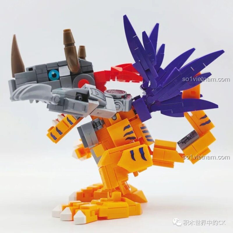 Mô hình Máy Khủng Long Digimon SEMBO BLOCK 609319 nhìn từ phía sau