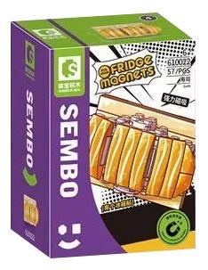 Hộp bộ lắp ghép Nam châm tủ lạnh Sushi SEMBO 610022, đồ chơi mô hình Sushi trang trí cho bé trai và bé gái 6 tuổi, giá tốt.