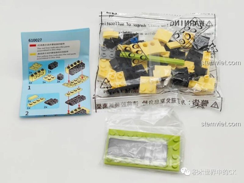 Linh kiện bộ lắp ghép Mèo Bò SEMBO 610025, đồ chơi mô hình Mèo dán tủ lạnh cho bé gái 6 tuổi