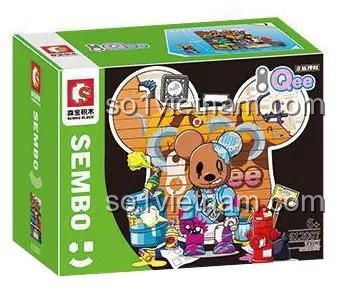 Hộp sản phẩm bộ đồ chơi Gấu Qee Graffiti SEMBO 612007