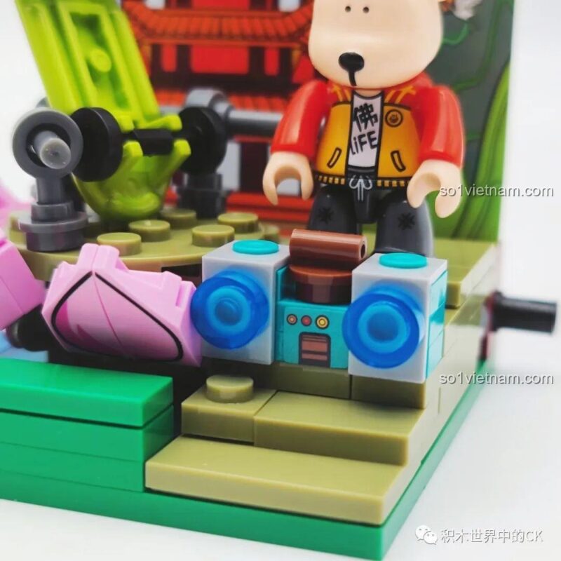 Chi tiết mô hình SEMBO 612008 Qee Du Lịch Gấu