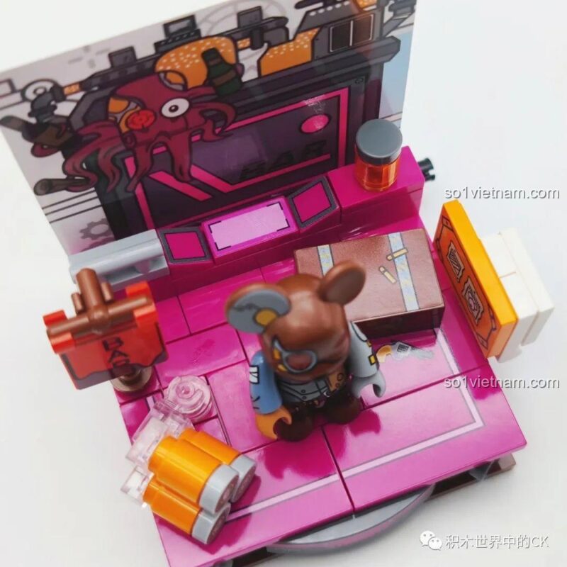 Chi tiết mô hình SEMBO 612008 Qee Du Lịch Gấu