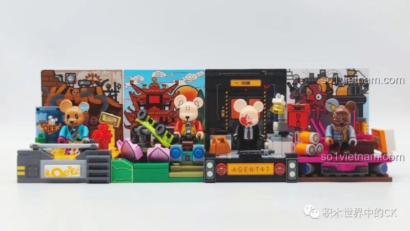 Mô hình Gấu Punk SEMBO 612009 với các chi tiết phong cách Comic