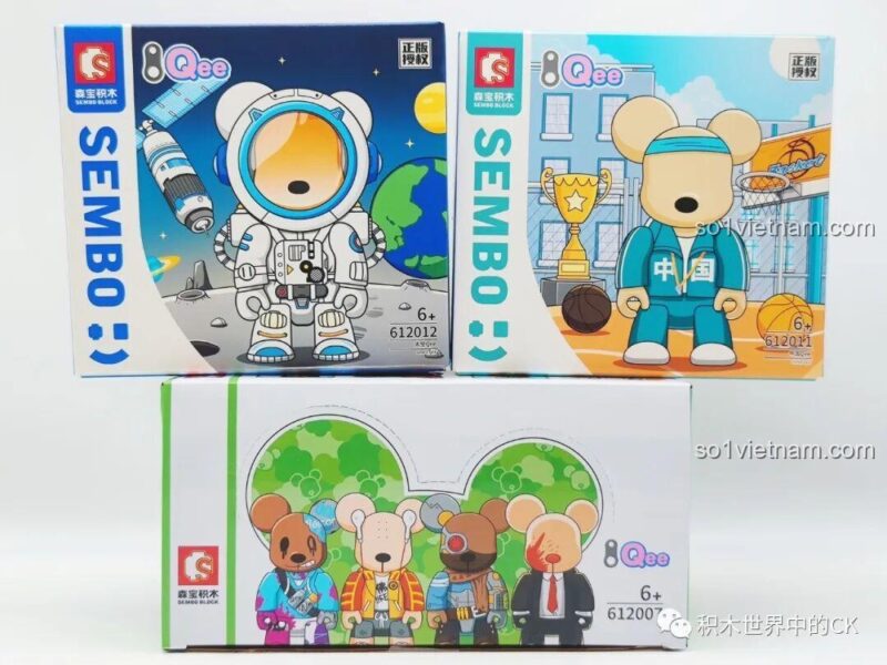 Chi tiết lắp ráp Gấu Teddy Qee Trung Quốc SEMBO 612011