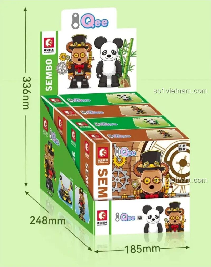Kích thước hộp sản phẩm Gấu Steampunk Qee SEMBO 612013