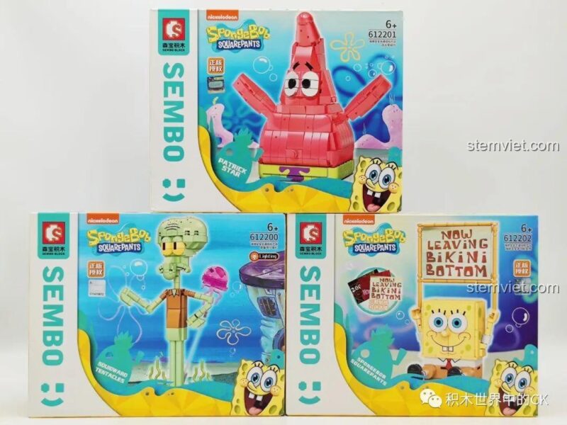 Chi tiết tay của mô hình Bạch Tuộc Xấu Xí Squidward SEMBO 612200, bộ lắp ghép Đèn ngủ Squidward, đồ chơi xây dựng Mô hình Bạch Tuộc Xấu Xí Squidward, an toàn cho bé.