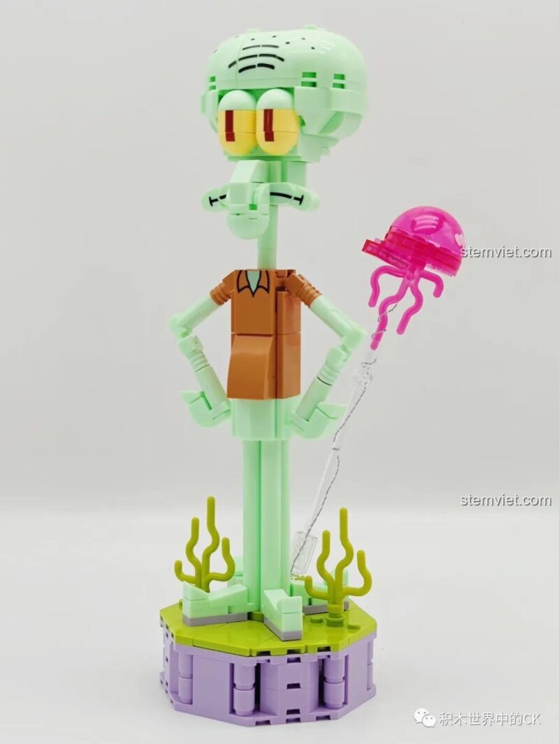 Chi tiết sứa hồng đi kèm mô hình Bạch Tuộc Xấu Xí Squidward SEMBO 612200, đồ chơi Squidward 2200, bộ lắp ghép đèn ngủ Squidward, giá tốt.