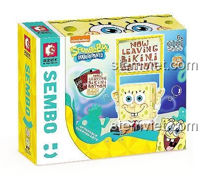Bộ đồ chơi SpongeBob SquarePants SEMBO 612202 mô hình chính, đồ chơi mô hình SpongeBob cho bé trai và bé gái 6 tuổi, giá tốt.