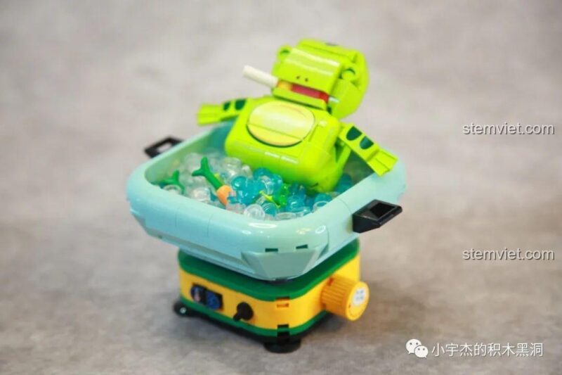 Set đồ chơi 613103 Ếch nấu lẩu Sembo, toàn bộ bộ sưu tập 谐梗精灵, mang lại niềm vui và sự sáng tạo cho trẻ em.