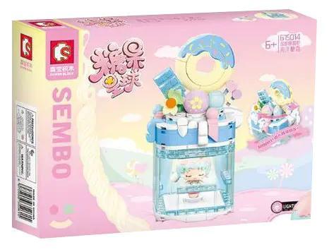 Hộp đồ chơi lắp ghép Sembo 615014 Ly Kem Đại Dương cho bé gái 6 tuổi, có đèn LED lung linh, giá rẻ.