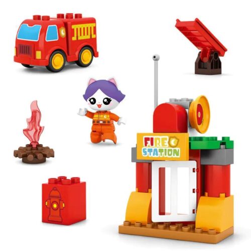 bộ đồ chơi Trạm Cứu Hỏa Thành Phố Kỳ Thú Của Tiểu Linh SEMBO giá tốt cho bé gái 3 tuổi