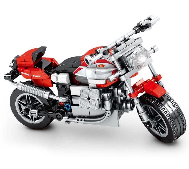 Bộ đồ chơi lắp ráp SEMBO 701135 Moto Guzzi V10 Centauro GT màu đỏ đen, đồ chơi mô hình xe máy cho bé trai 6 tuổi, giá tốt