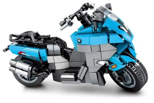 Cận cảnh bộ lắp ráp Mô tô BMW C650 SEMBO 701205, mô hình xe máy chi tiết sắc nét cho bé trai 6 tuổi, giá rẻ.