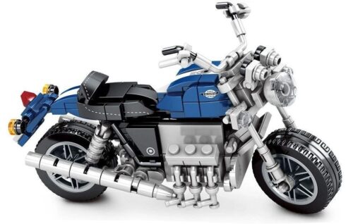 Mô hình lắp ráp xe mô tô Honda Valkyrie SEMBO 701206 với 317 chi tiết, màu xanh dương và đen, dành cho bé trai 6 tuổi. Đồ chơi mô hình giá rẻ, chất lượng cao.