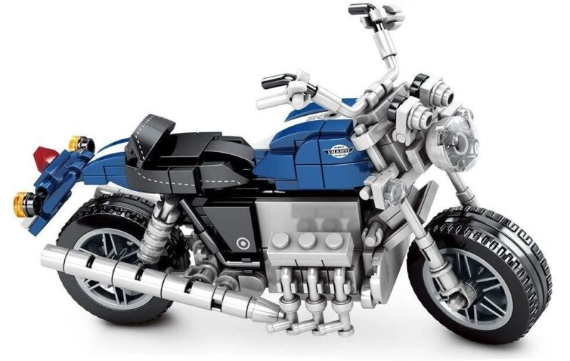 Mô hình lắp ráp xe mô tô Honda Valkyrie SEMBO 701206 với 317 chi tiết, màu xanh dương và đen, dành cho bé trai 6 tuổi. Đồ chơi mô hình giá rẻ, chất lượng cao.