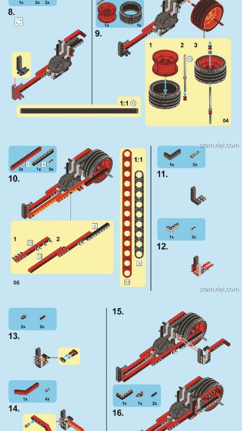 Mô hình Xe Ba Bánh SEMBO 701700, Sách lắp ghép SEMBO 701700 Mô hình Xe Ba Bánh, Hướng dẫn lắp ráp SEMBO 701700 Mô hình Xe Ba Bánh