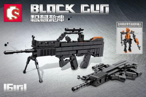 Bộ lắp ráp súng Block Gun SEMBO 702030, mô hình súng quân sự và robot lắp ghép từ mảnh thừa, đồ chơi trí tuệ cho bé trai