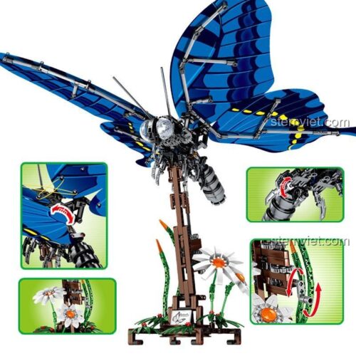 Mô hình Bướm Phượng Hoàng Cơ Khí Sembo 703601, đồ chơi mô hình Bướm cơ khí với cánh vẫy linh hoạt, phù hợp bé trai 6 tuổi, chất lượng cao.