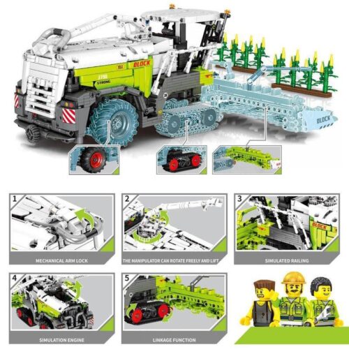 Hộp sản phẩm đồ chơi mô hình Máy Gặt Đập Liên Hợp Ngô Sembo 710000 với 2023 chi tiết.
