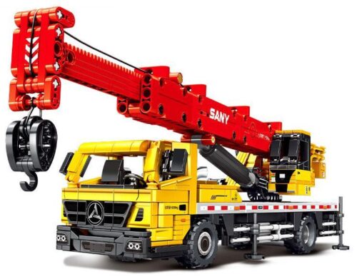 Mô hình đồ chơi lắp ráp Xe Cẩu Tải SANY STC120T5 SEMBO 712022, một bộ đồ chơi xây dựng 991 mảnh dành cho con trai 6 tuổi, giá rẻ.
