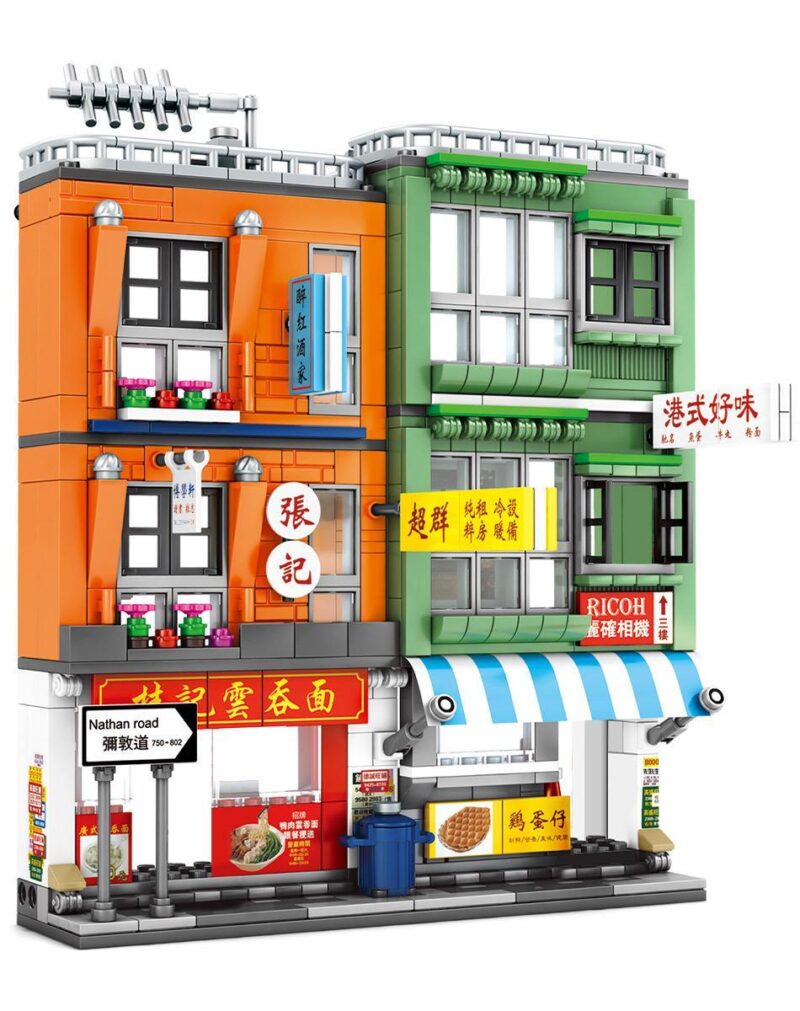 Bộ đồ chơi lắp ráp SEMBO Block 601095 Phố cổ Hồng Kông với kiến trúc tinh xảo, tái hiện cảnh quan đường phố sầm uất, phù hợp cho bé trai và bé gái 6 tuổi, giá tốt.