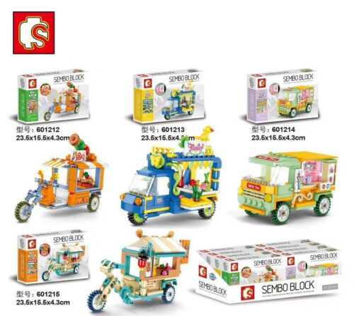 Bộ lắp ghép Sembo Block 601212 xe bán hàng rong mini, đồ chơi mô hình phố xá sôi động cho bé trai và bé gái 6 tuổi, giá tốt