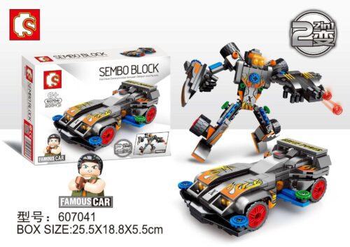 Bộ lắp ráp Xe đua Tri-Dagger X SEMBO Block 607041 biến hình robot, đồ chơi mô hình cho bé trai 6 tuổi, chất lượng cao, giá tốt