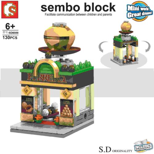 Sách hướng dẫn lắp ráp SEMBO SD6088 Cửa hàng Ferrero Rocher - Hướng dẫn lắp ghép SEMBO 6088 Cửa hàng kẹo Ferrero Rocher