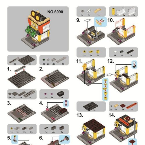 Cửa hàng bánh tart trứng mini/Cửa hàng bánh tart trứng Sembo SD6090/sách Sembo SD6090 Cửa hàng mini bánh tart