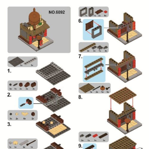 Phố Tàu: Tiệm Trà SEMBO SD6092 sách lắp ghép SEMBO SD6092 Phố Tàu: Tiệm Trà
