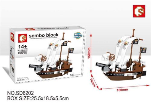 Bộ lắp ghép Tàu Going Merry Sembo SD6202, đồ chơi mô hình One Piece cho con trai 14 tuổi giá rẻ.