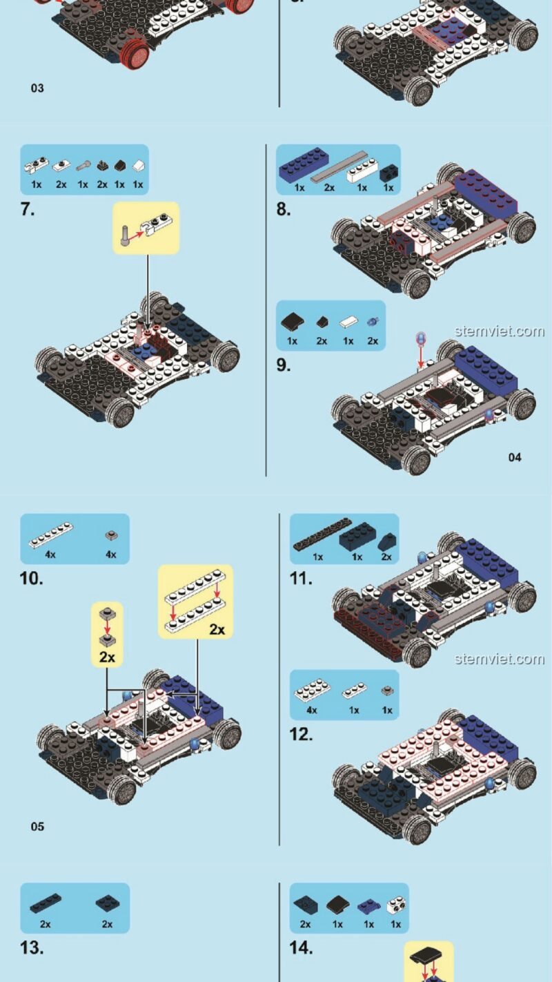 Sách hướng dẫn SEMBO 9546 Xe Tuần tra Cảnh sát PDF gốc