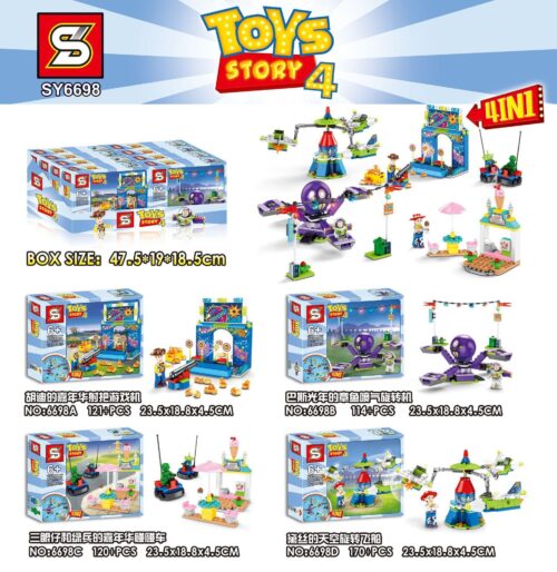 Bộ lắp ráp Sheng Yuan SY6698 chủ đề hội chợ Toy Story 4 cho bé gái 6 tuổi, giá rẻ