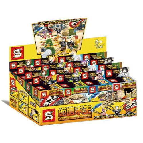 Hộp trưng bày bộ sưu tập 8 minifigure PUBG Shengyuan 1246. Đồ chơi lắp ráp lính nhảy dù cho bé trai 6 tuổi, giá rẻ.