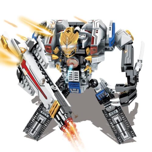 Bộ lắp ráp Robot Megatron SY952 cho bé trai 6 tuổi, mô hình kẻ hủy diệt biến hình giá rẻ, đang trong tư thế tấn công.