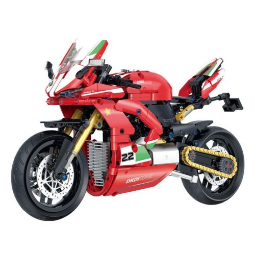 Bộ lắp ráp Mô tô Ducati DKDI-V2 Shuanggao 60516 màu đỏ nổi bật, đồ chơi mô hình xe phân khối lớn tỉ lệ 1:8 cho bé trai 8 tuổi, giá tốt.