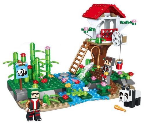 Bộ lắp ghép Nhà cây gấu trúc Minecraft Shuangxiang 1027 cho bé trai và bé gái 5 tuổi, đồ chơi lắp ráp giá tốt giúp phát triển trí tuệ.
