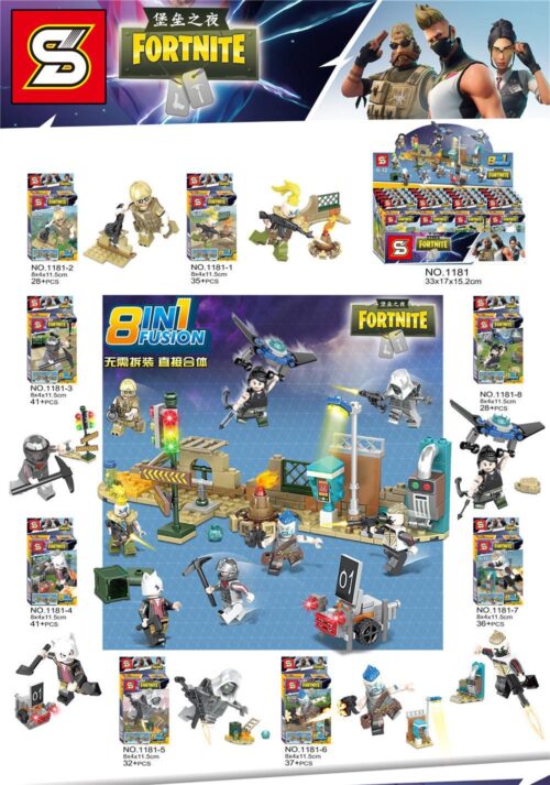 Bộ lắp ghép Fortnite Sluban 1181, đồ chơi mô hình Minifigure Fortnite cho bé trai 6 tuổi, chất lượng cao, giá tốt