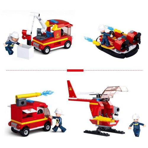 Bộ lắp ráp Xe cứu hỏa Sluban M38-0622C, đồ chơi lắp ráp M38-0622C, bộ xếp hình Xe thang cứu hỏa, Thuyền đệm khí cứu hỏa 0622C cho bé trai 6 tuổi, giá tốt.